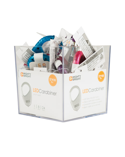 Carabiner Light Cube (20pc Assorted Colors) - 12pk case