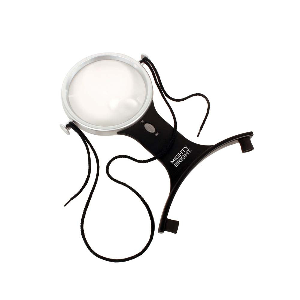 New 2 In 1 Hands Free Magnifying Glass With Light & Neck Cord Led